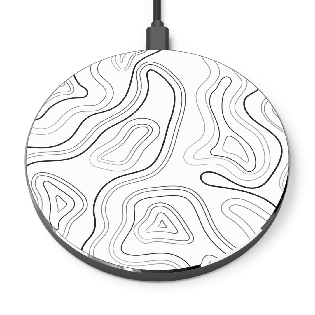 White Topographic Wireless Charger