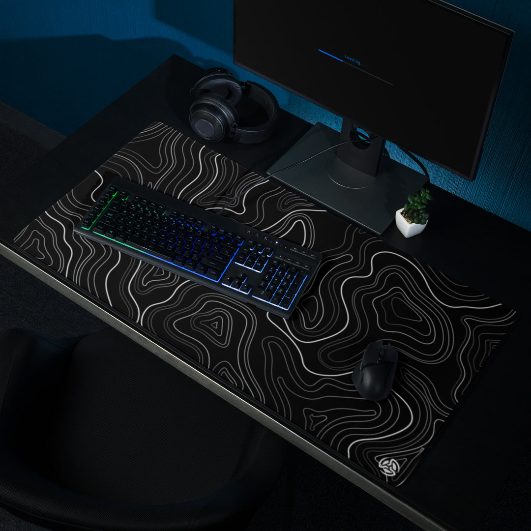 Black Topographic Mousepad