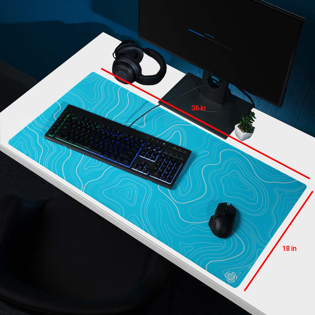 Blue Topographic Mousepad