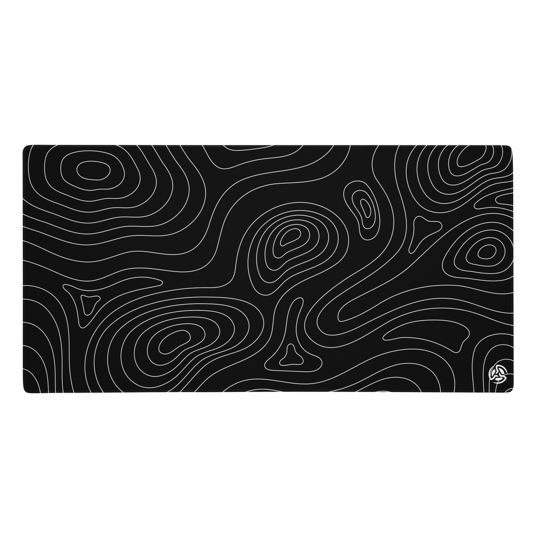 Minimal Black Topographic Mousepad