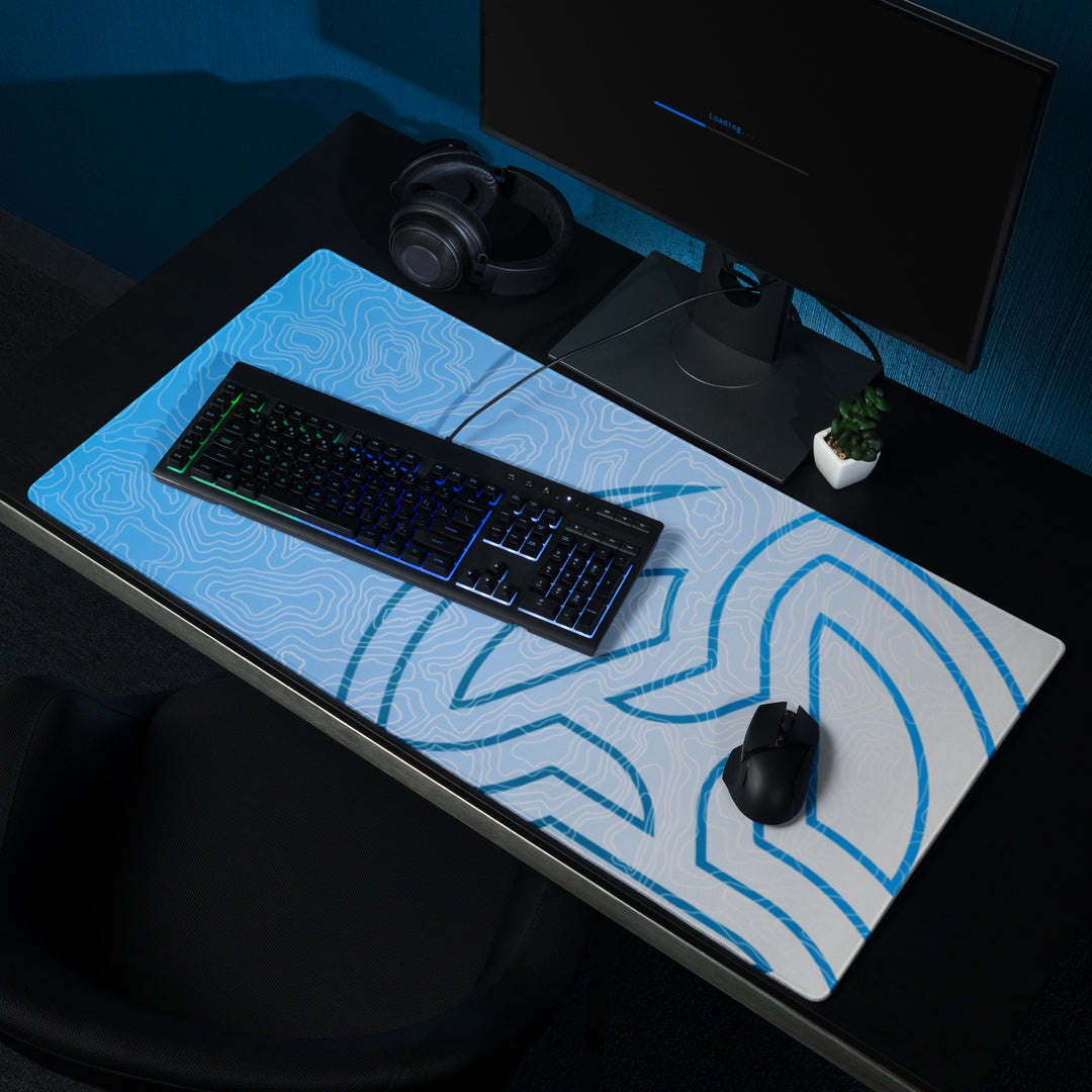 Overclocked Topographic Blue Mousepad