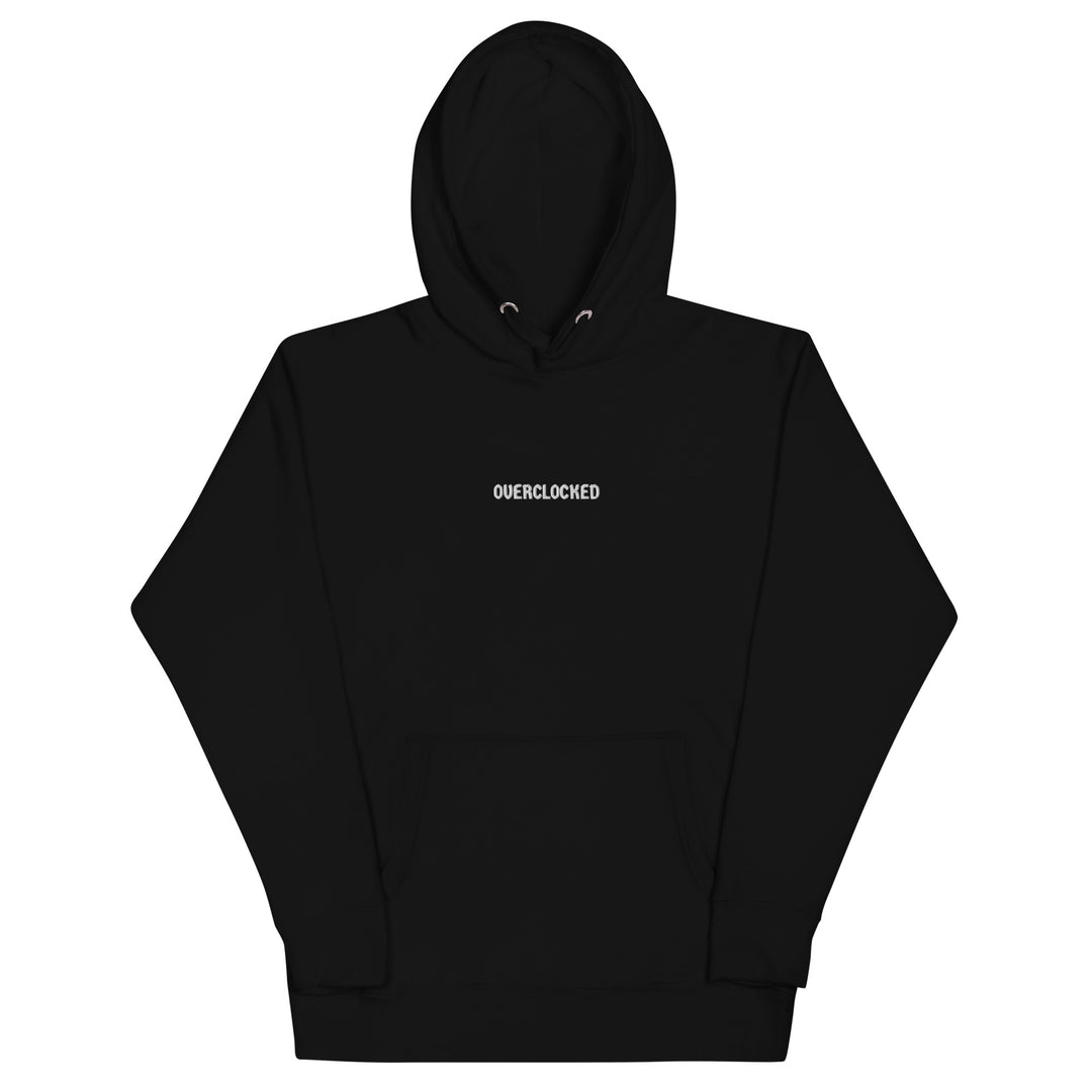 Embroidered Stay Overclocked Hoodie "Black"