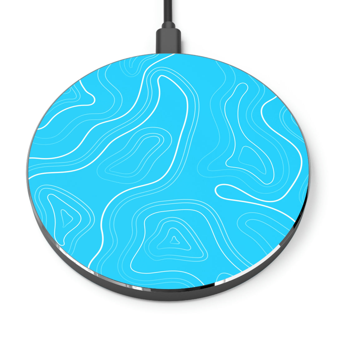 Blue Topographic Wireless Charger