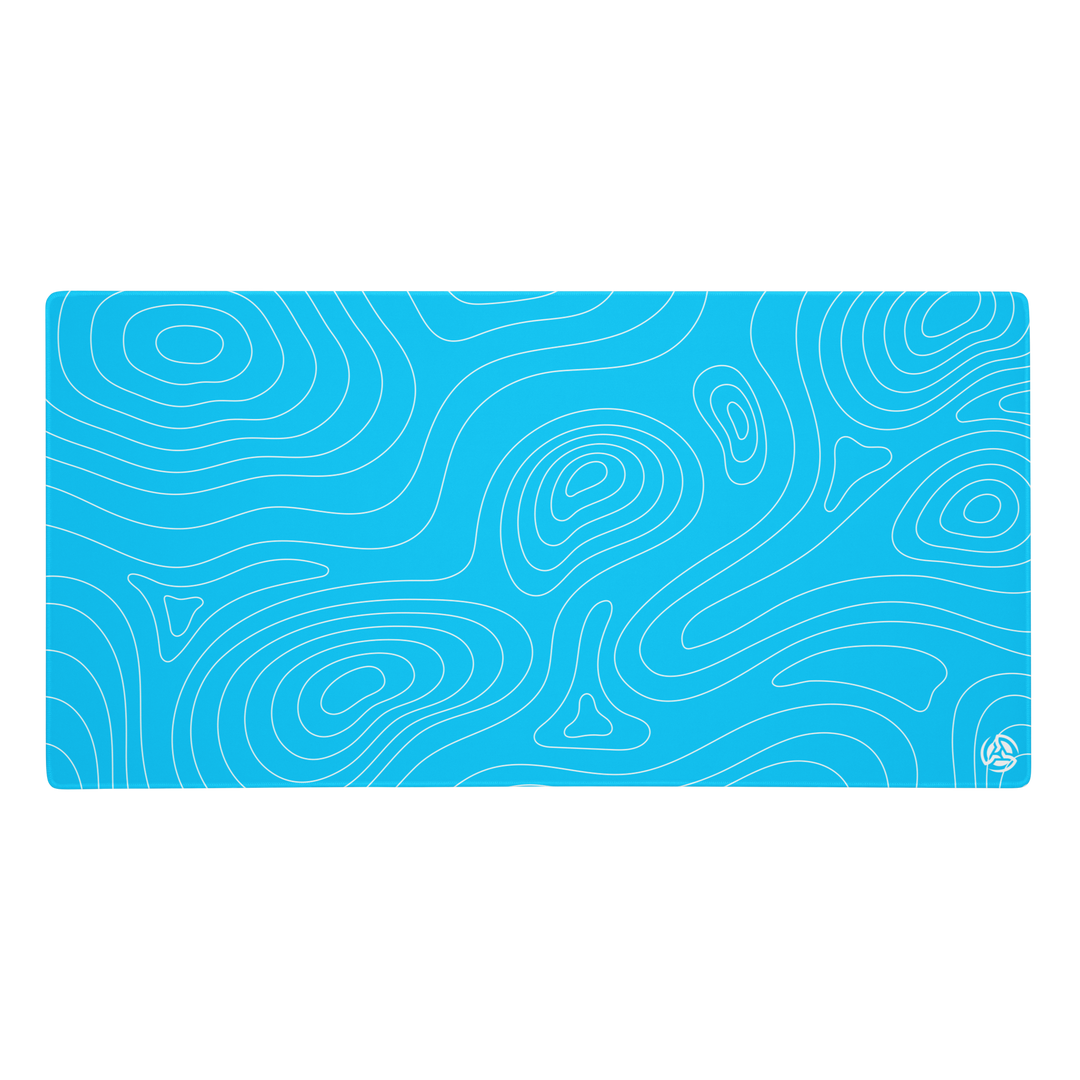 Minimal Blue Topographic Mousepad