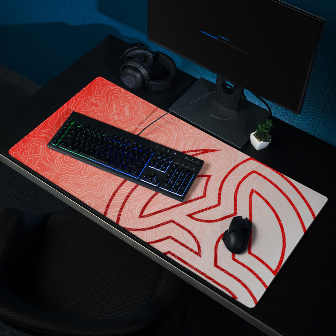 Overclocked Topographic Red Mousepad
