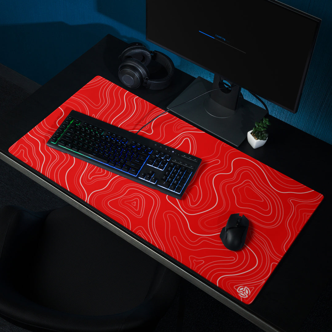Red Topographic Mousepad