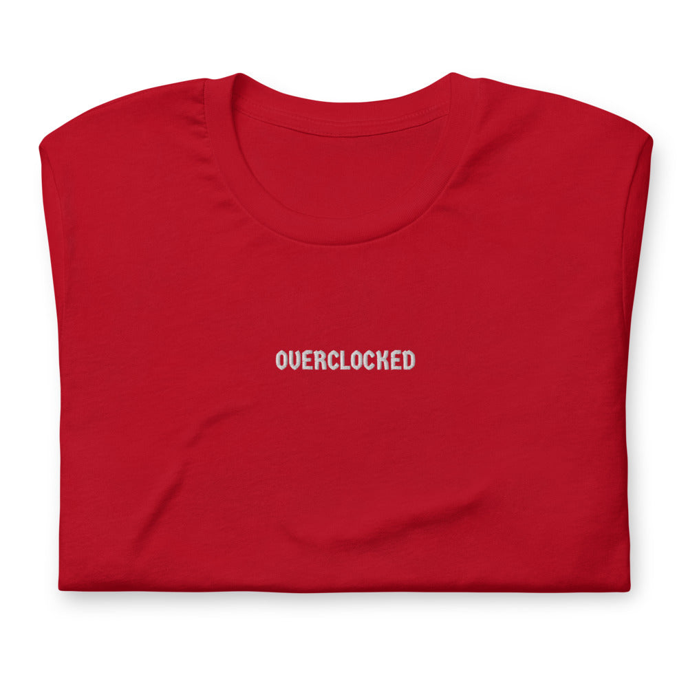 Embroidered Overclocked T-Shirt "Red"